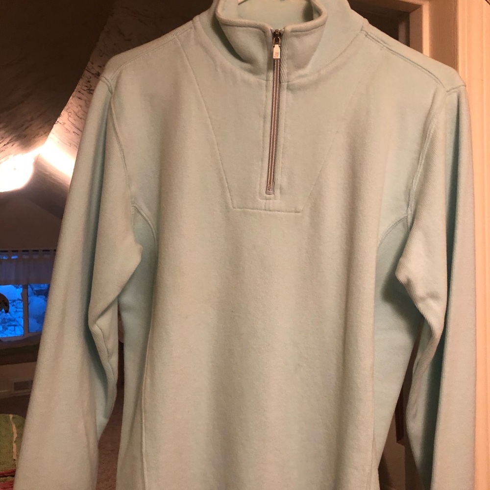 Tommy Bahama zip neck sweatshirt.